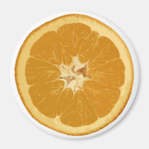 orange. realistic. magnet
