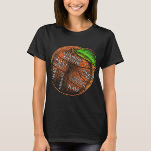 Orange Recipes Fruit Lover Healthy Vegan Funny Ora T-Shirt