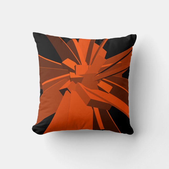 Orange Rectangles Cushion (Front)