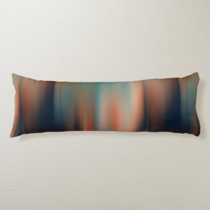 orange red and teal streaks body cushion