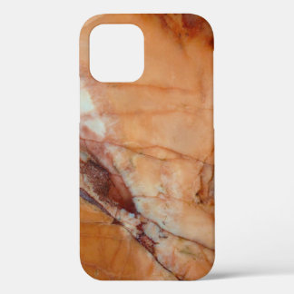 Orange Red and White Veined iPhone 12 Case