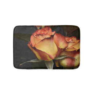 Orange, Red and Yellow Roses Bath Mat