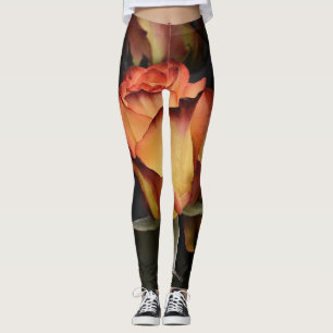 Orange, Red and Yellow Roses Leggings