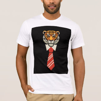 Orange Red Beige Colourful Tiger Men T-shirt