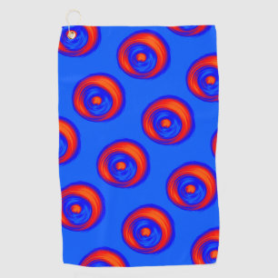 Orange Red Blue Golf Towel