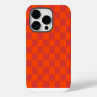 Orange Red Chequered Gingham Pattern