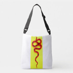 orange/red coral snake crossbody bag