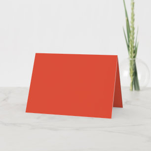 Orange Red #EC553E, Pale Copper Foil Greeting Card
