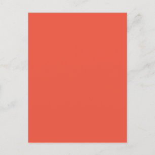 Orange Red #EC553E, Pale Copper Holiday Postcard