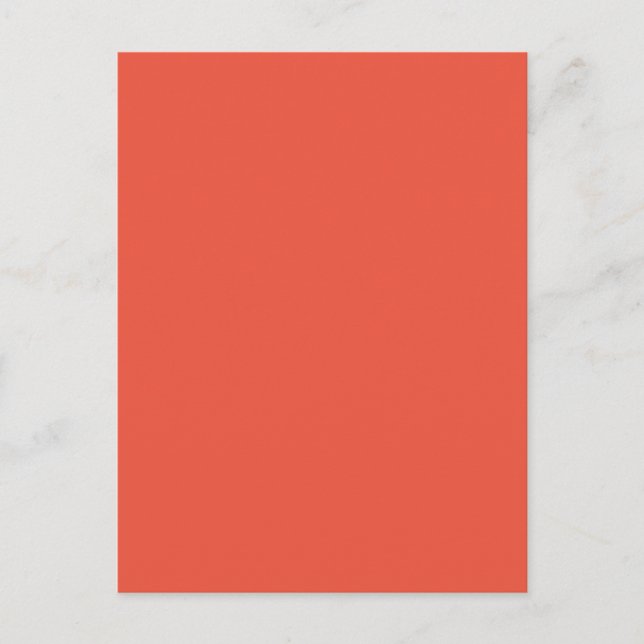 Orange Red #EC553E, Pale Copper Holiday Postcard (Front)