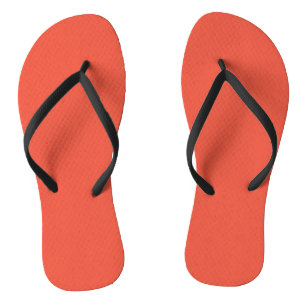 Orange Red #EC553E, Pale Copper Thongs