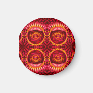 Orange & Red Energy Spheres Pattern Magnet