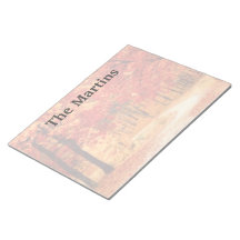 Orange Red Fall Trees Custom Notepad 