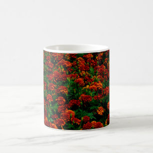 Orange Red Flower Landscape Coffee Mug