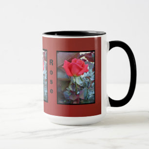 Orange Red Flower Mug