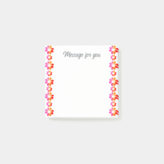 Orange Red Flower Post-it Notes
