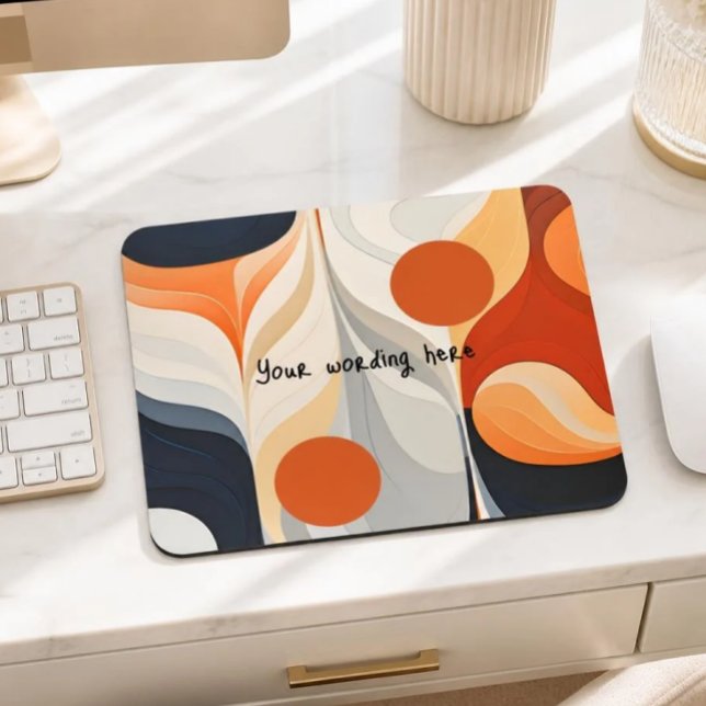 Orange Red Geoshapes Mouse Pad (Creator Uploaded)