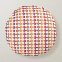 Orange Red Gradient Diamond Chequered Pattern