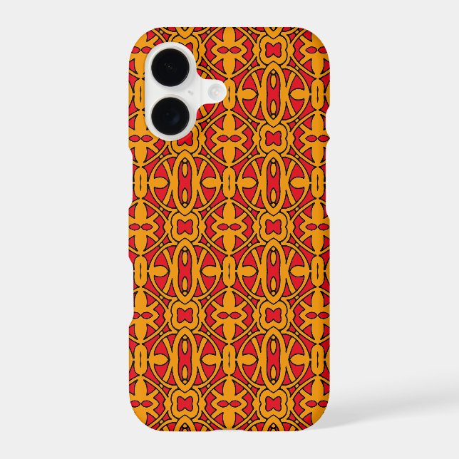 Orange & Red Hand Drawn Pattern (Back)