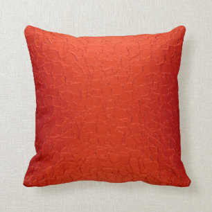 Orange Red Metal Texture Cushion