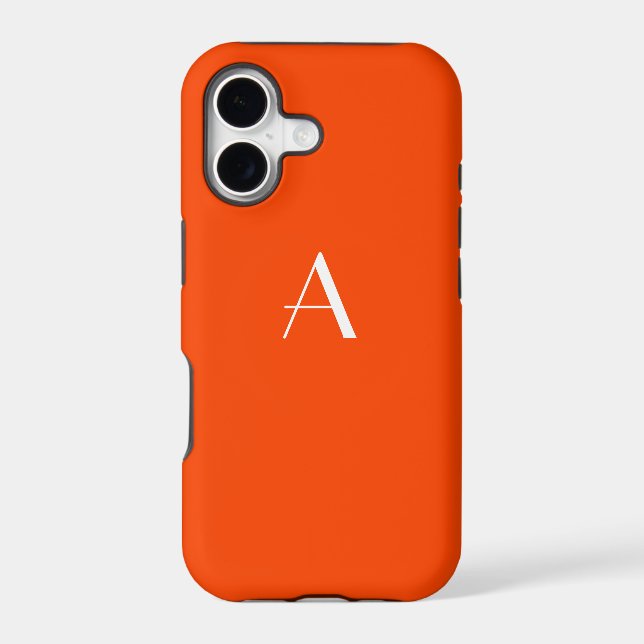 Orange Red Monogram iPhone 5 Case (Back)