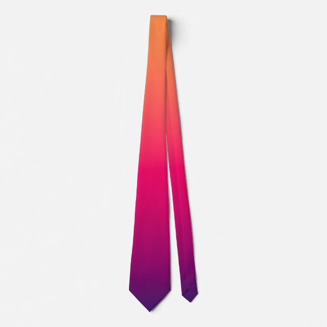 Orange Red Purple Colour Tie (Front)
