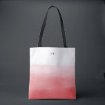 Orange Red Watercolor Ombre Modern Monogram Tote Bag<br><div class="desc">Feminine and minimalist tote bag featuring watercolor orange-red ombre and classic typography. Personalise by adding a monogram,  name or a short phrase. This ombre monogram tote bag will be perfect as a personalised gift.</div>