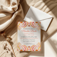 Orange Red Yellow Butterfly Floral Spanish Wedding