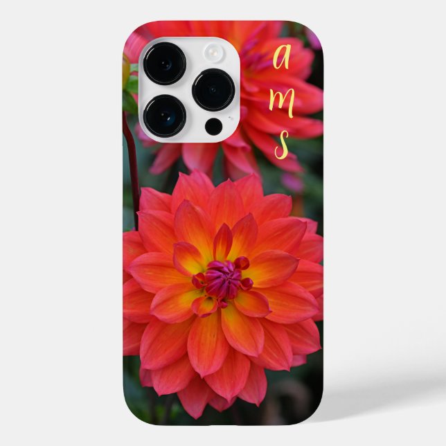 Orange, Red, Yellow Dahlia Flower  Case-Mate iPhone Case (Back)