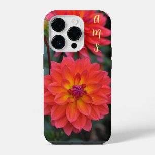 Orange, Red, Yellow Dahlia Flower iPhone 14 Pro Case