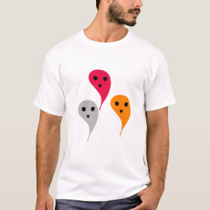 Orange red yellow grey halloween ghost pattern w t T-Shirt