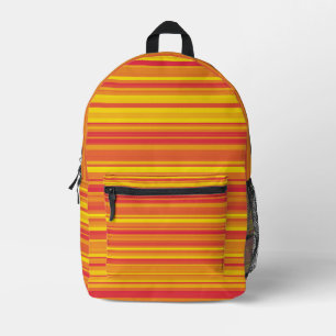 Orange Red Yellow Stripes Backpack
