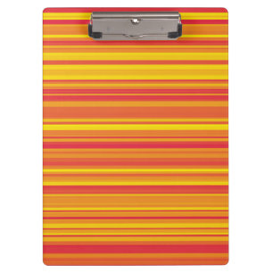 Orange Red Yellow Stripes Clipboard