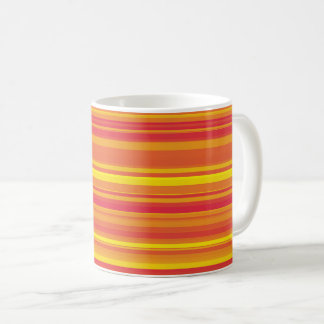 Orange Red Yellow Stripes Coffee Mug