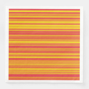 Orange Red Yellow Stripes Napkin