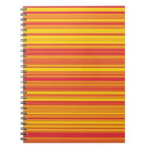 Orange Red Yellow Stripes Notebook