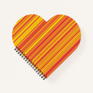 Orange Red Yellow Stripes Notebook