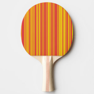 Orange Red Yellow Stripes Ping Pong Paddle