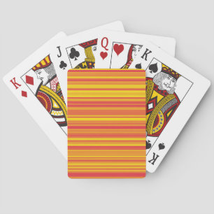 Orange Red Yellow Stripes Playing Cards