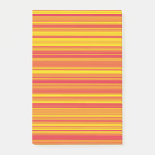 Orange Red Yellow Stripes Post-it Notes