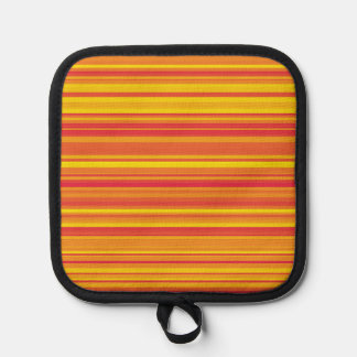 Orange Red Yellow Stripes Pot Holder