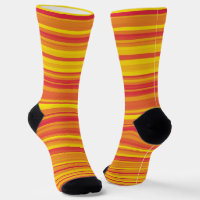 Orange Red Yellow Stripes Seamless Pattern