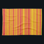 Orange Red Yellow Stripes Tea Towel<br><div class="desc">Orange Red Yellow Stripes kitchen towel</div>