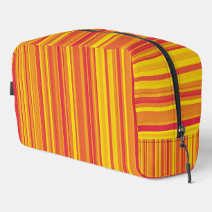 Orange Red Yellow Stripes Toiletry Bag