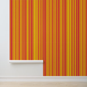 Orange Red Yellow Stripes Wallpaper