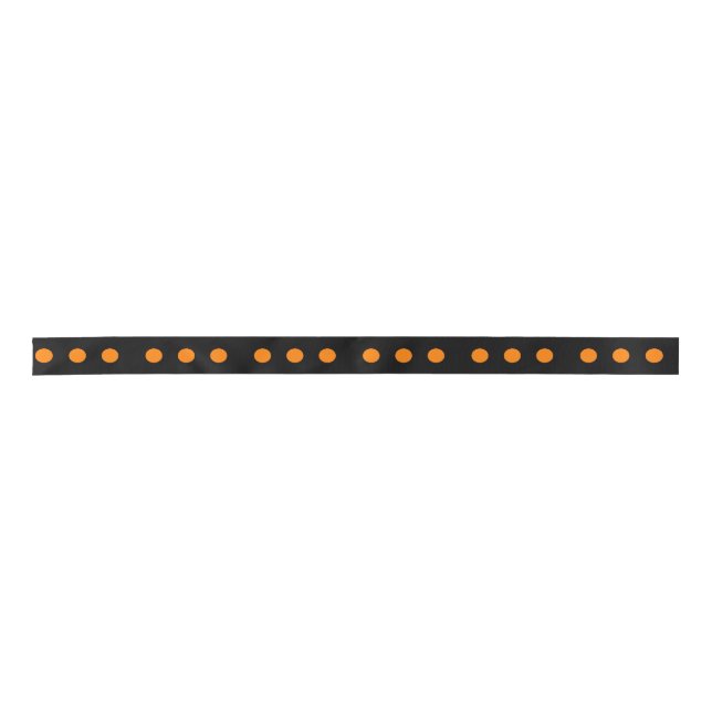 Orange Repetitive Dots Satin Ribbon (Front)