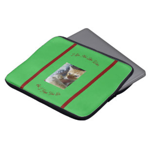 Orange Replaceable Photo Cat Do Not Like Water Laptop Sleeve