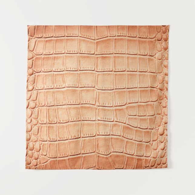 Orange Reptile Leather Texture Design Tapestry (Front)