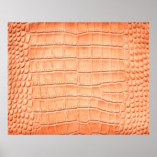 Orange reptile leather texture poster (Front)