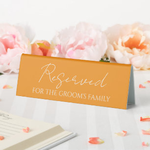 Orange Reserved for Groom's Family Wedding